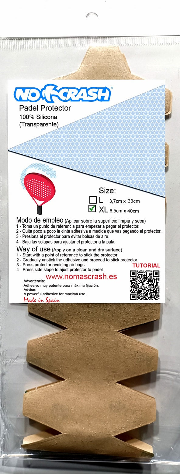 Bande de protection No+Crash : silicone transparent / Taille XL