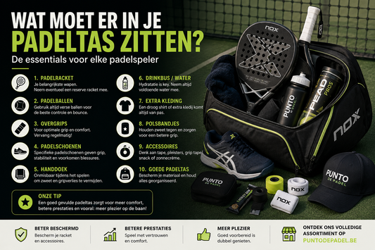 Wat moet er altijd in je padeltas zitten?  Meta title: