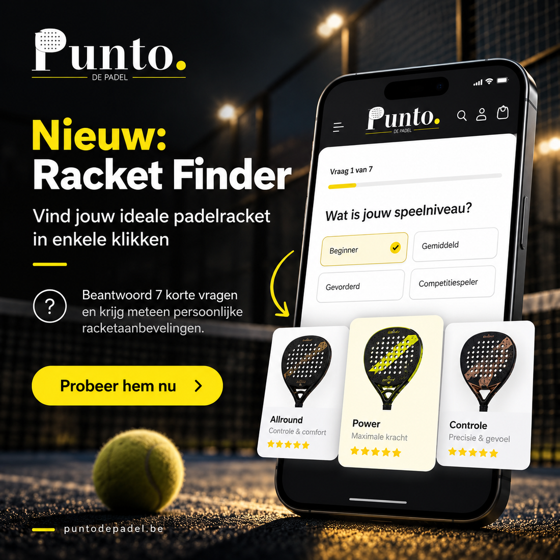 🎾 Welk padelracket past bij mij? Ontdek onze gratis Racket Finder!