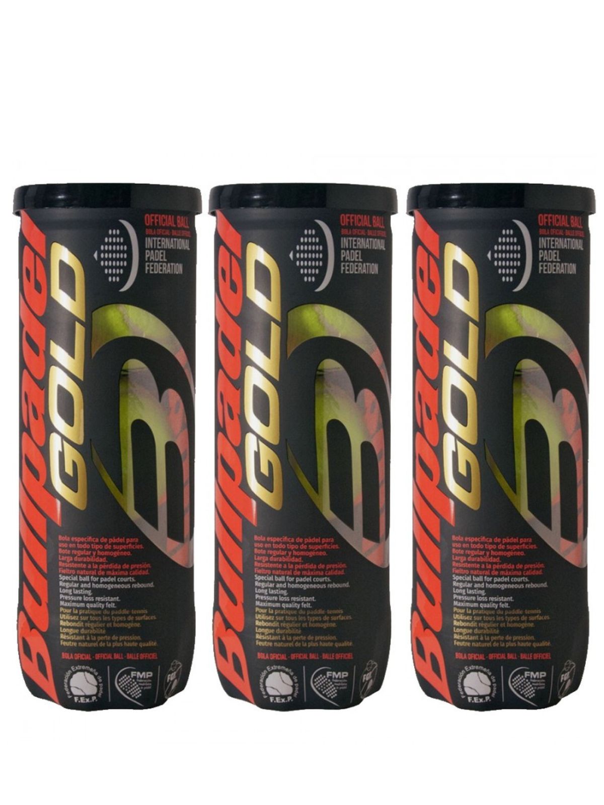 Bullpadel Gold - 3 sleeves